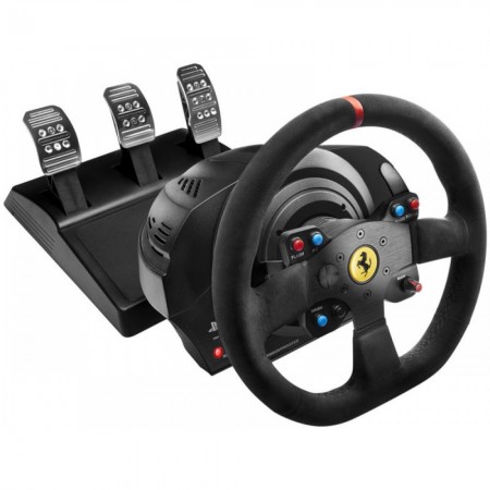 Volante e Pedais Thrustmaster T300 Ferrari Integral Alcantara Edition - PS3/PS4/PC